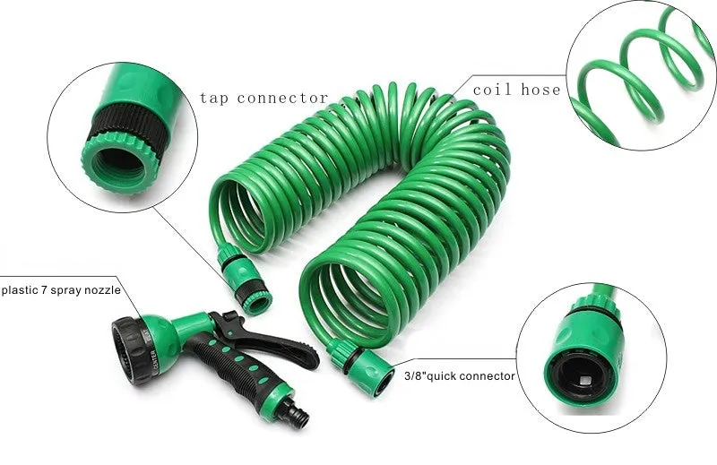 15 M Eva Garden Hose Telescopic Spring Tube Plastic Multifunctional Car Wash