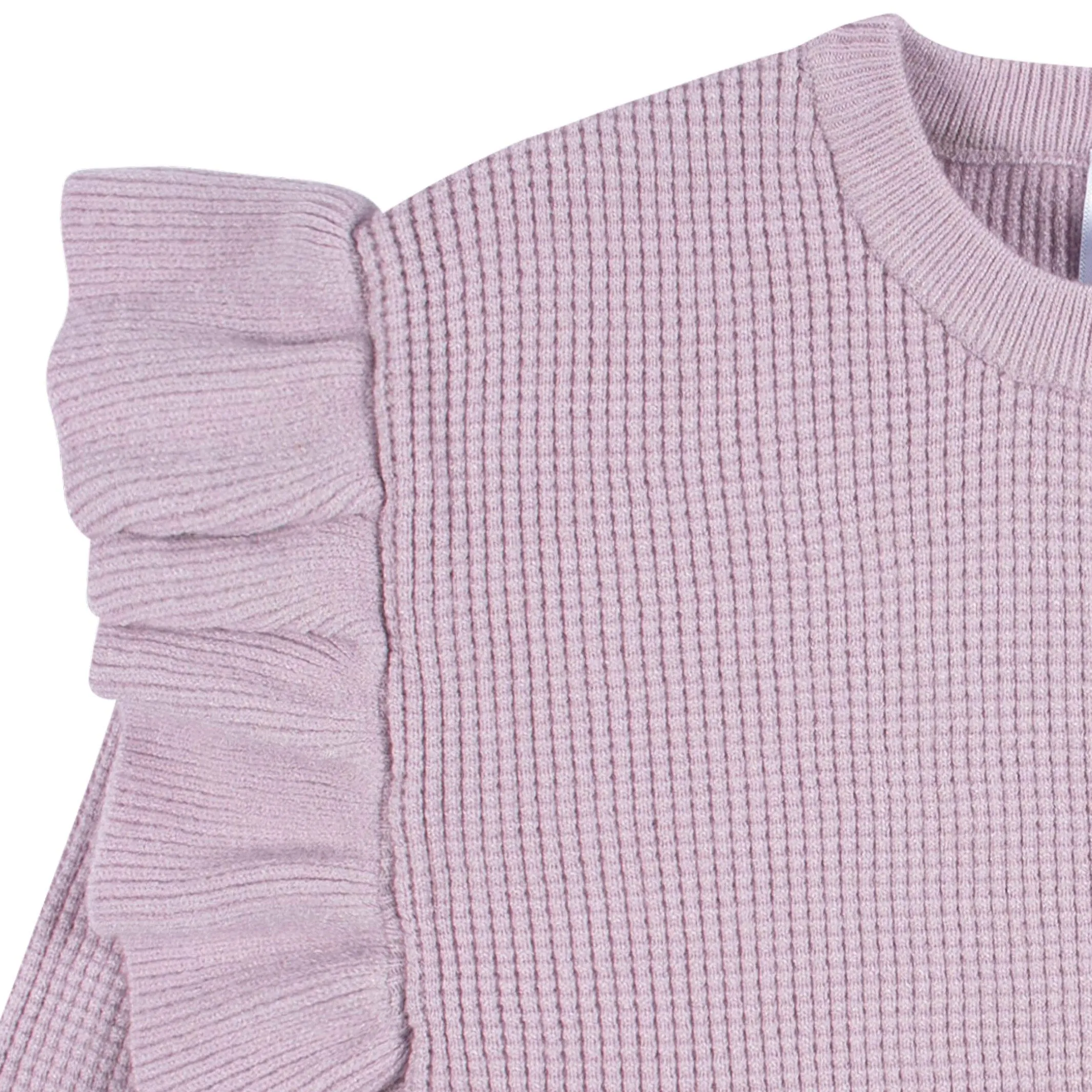 2-Piece Infant and Toddler Girls Lavender Sweater Knit Set