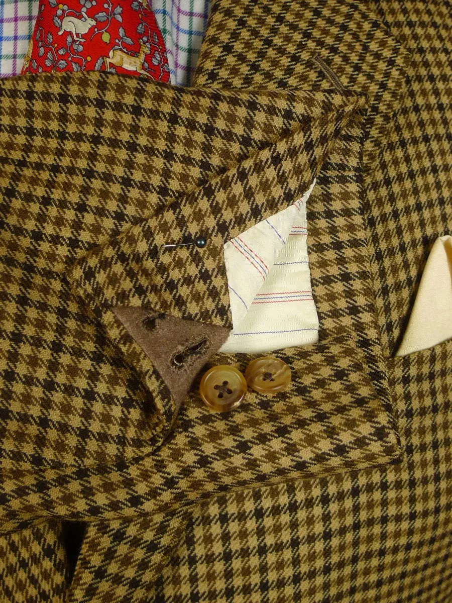 24/0422a vintage savile row bespoke gun check worsted tweed country sports hacking jacket 41 regular to long