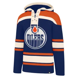 47 Brand NHL Lacer Fleece Mens Hoody - Edmonton Oilers