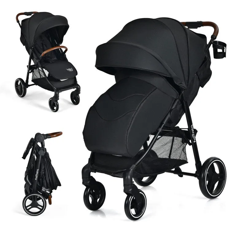 5-Point Harness Lightweight Infant Stroller with Footmuff Cover & Adjustable Backrest