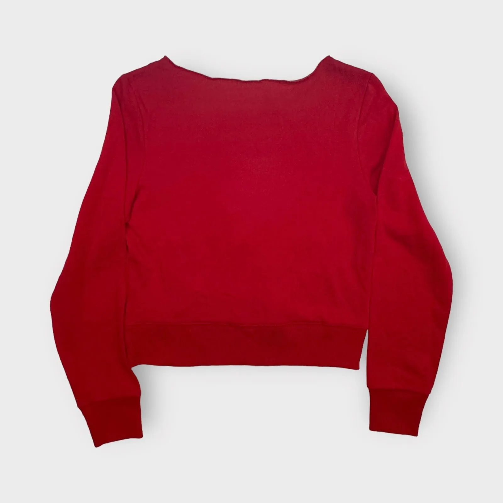 5th & Ocean | Torn Neck L/s Pullover Sweatshirt | 10 | Nebraska Huskers | Red | NWT