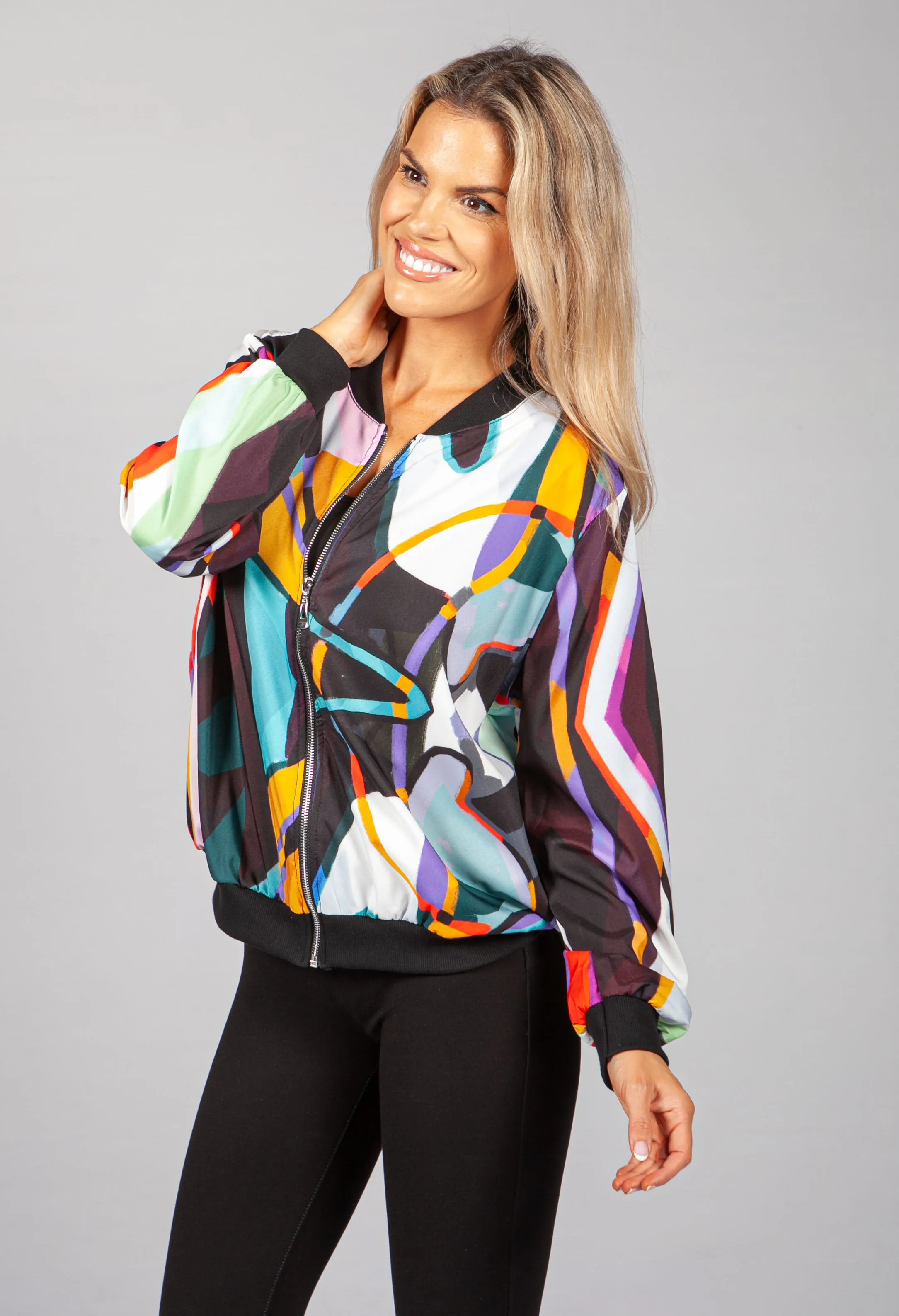 90's Abstract Print Jacket