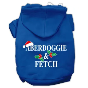 Aberdoggie Christmas Screen Print Pet Hoodies Blue Size XL (16)