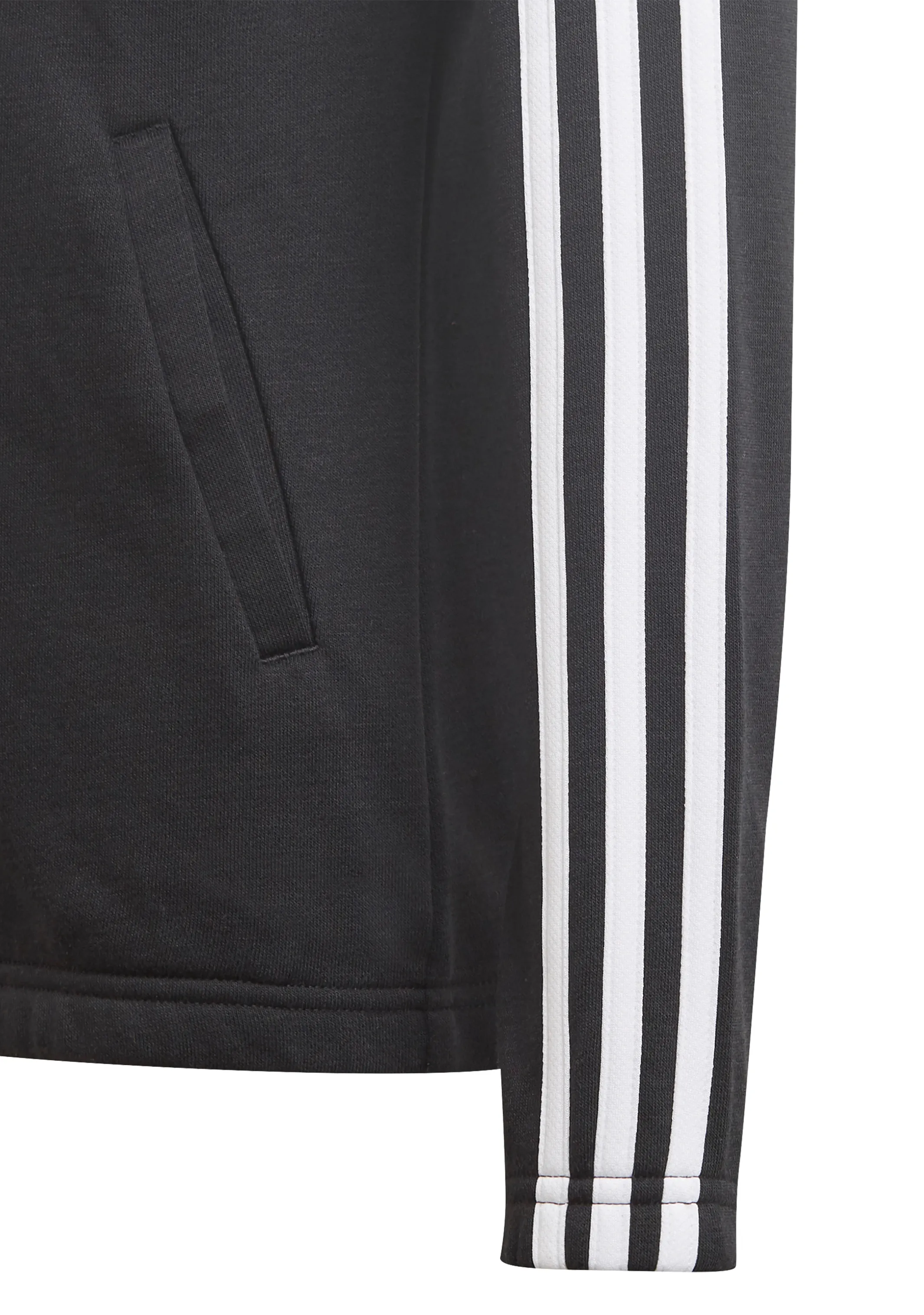 Adidas Girls Essentials 3 Stripe Full Zip Hoodie <br> GQ8356