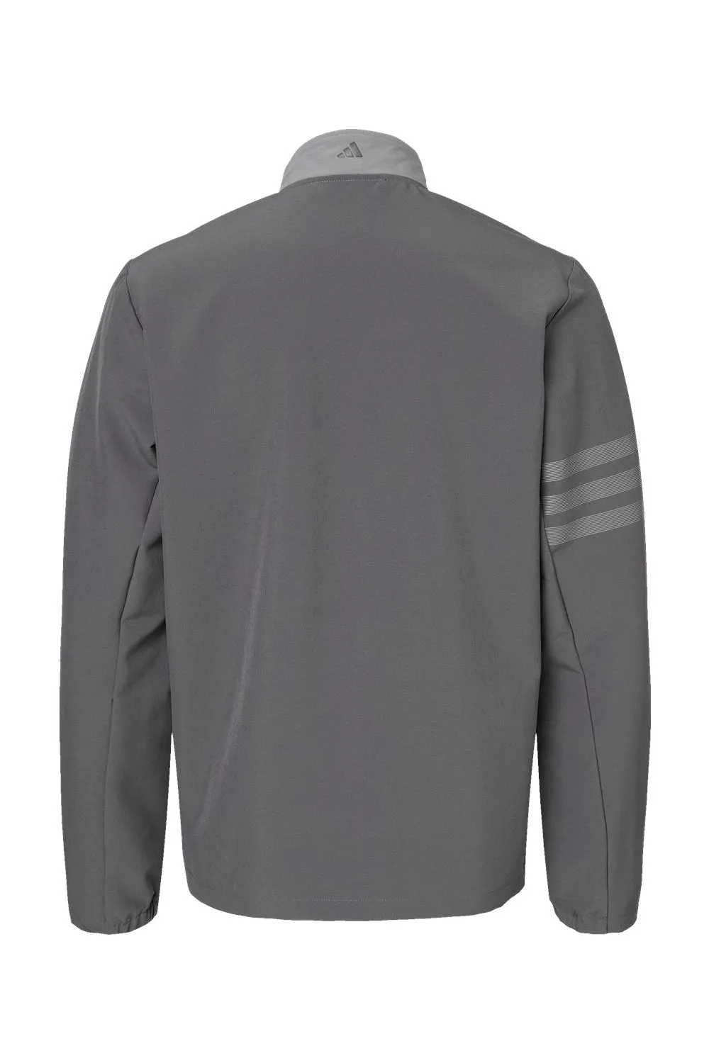 Adidas Mens 3 Stripes Water Resistant Full Zip Jacket - Grey - NEW