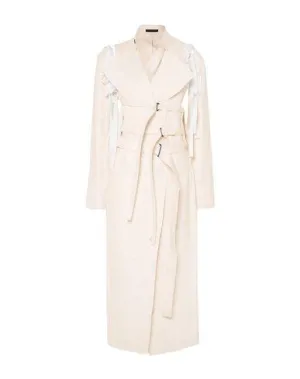 Ann Demeulemeester Women Overcoat Ivory 8 UK