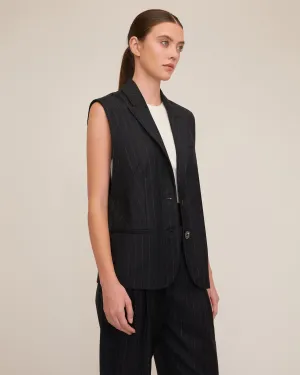 Arley Pinstripe Boy Blazer Vest