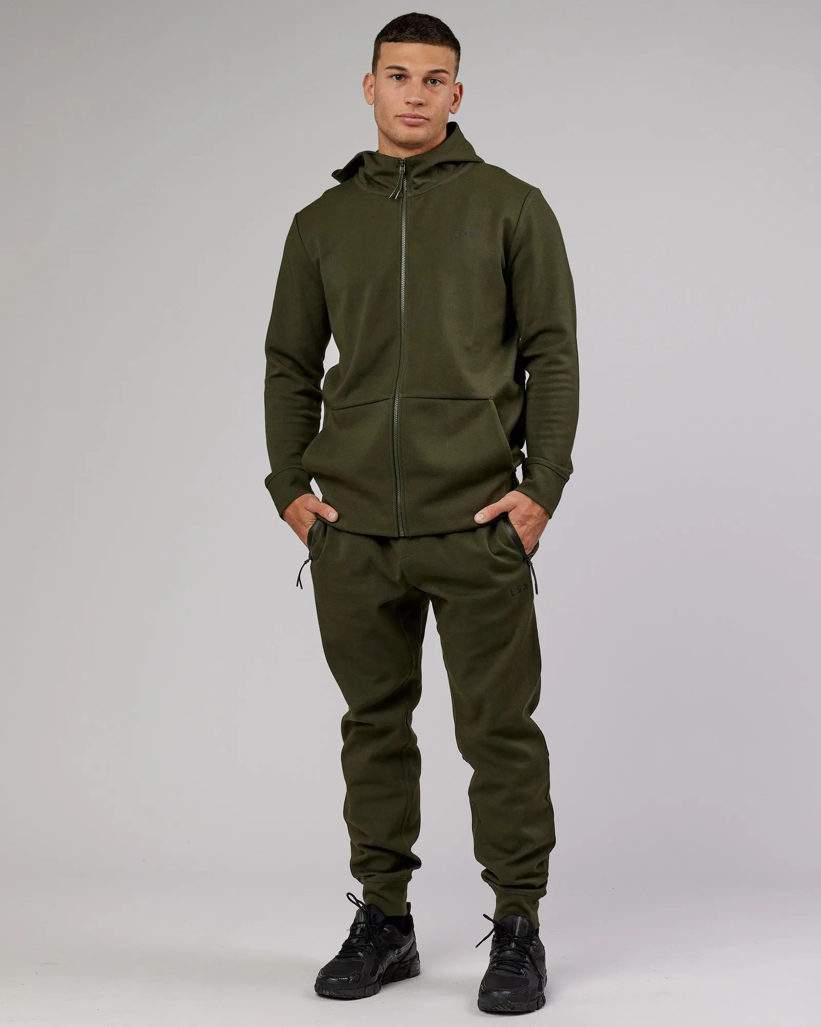 Athlete ForgedFleece Zip Up Hoodie - Forest Night