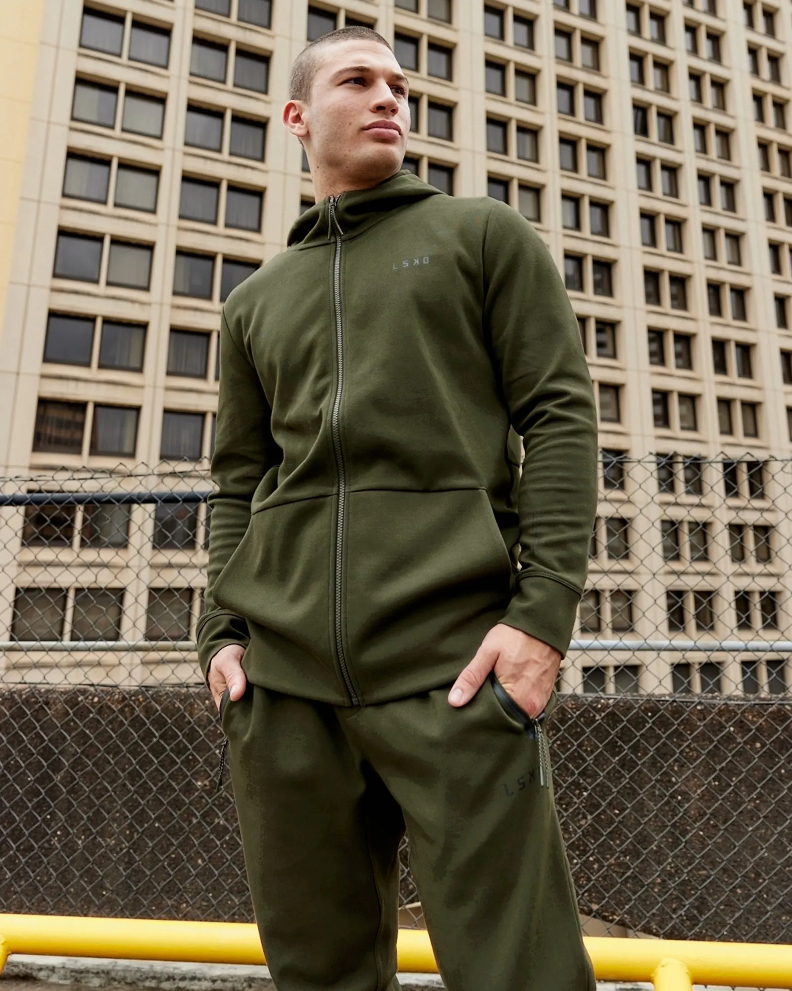 Athlete ForgedFleece Zip Up Hoodie - Forest Night