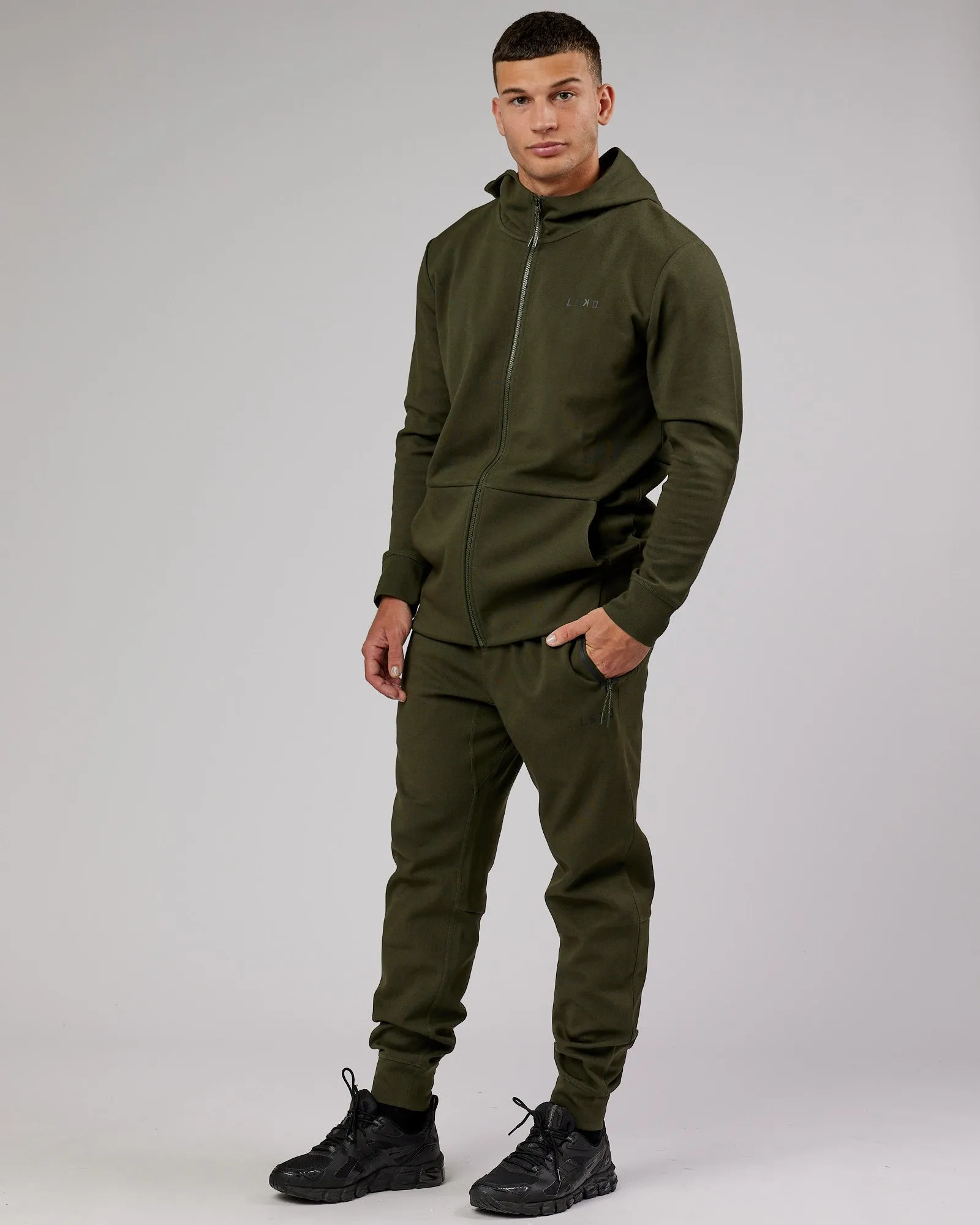 Athlete ForgedFleece Zip Up Hoodie - Forest Night