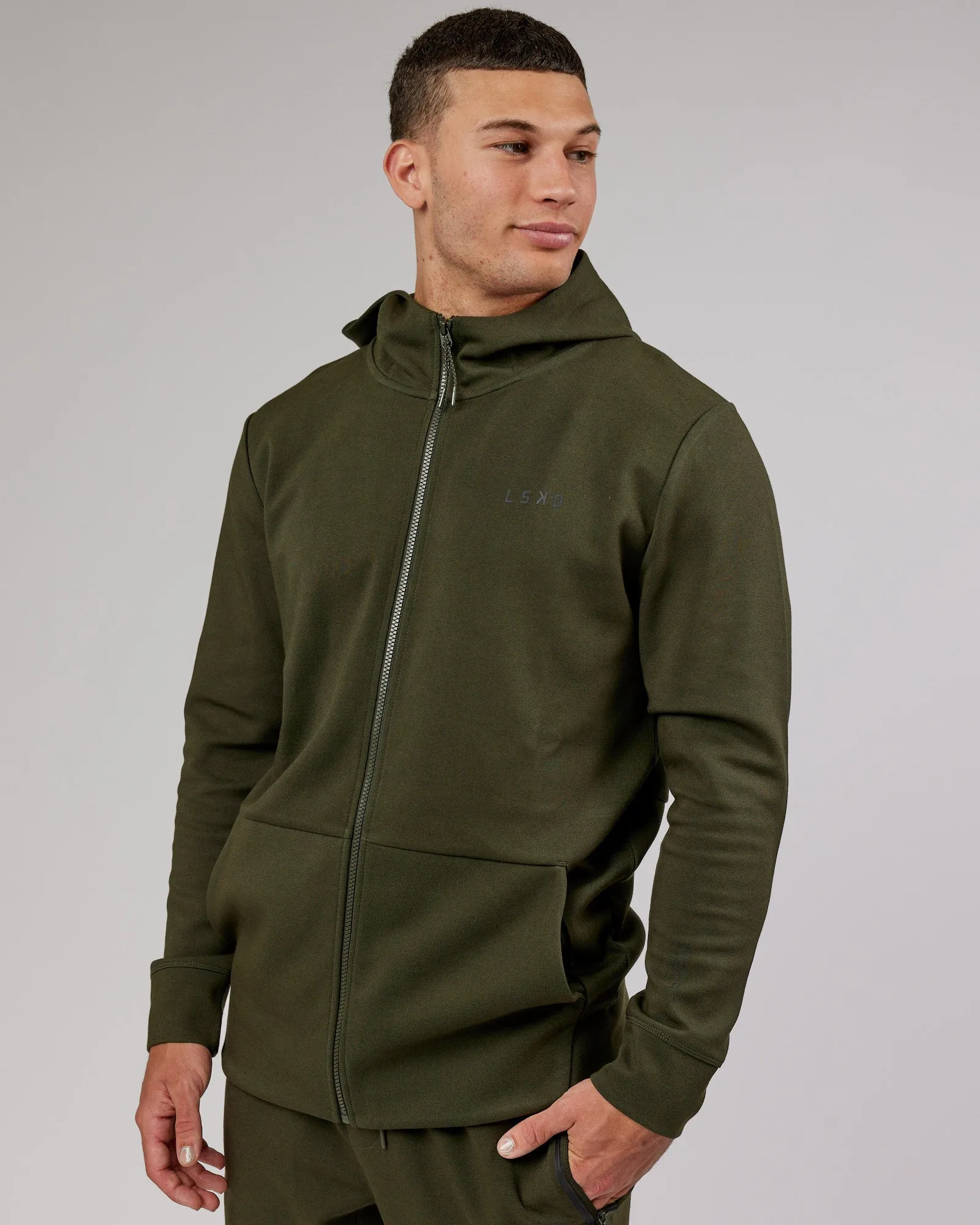 Athlete ForgedFleece Zip Up Hoodie - Forest Night