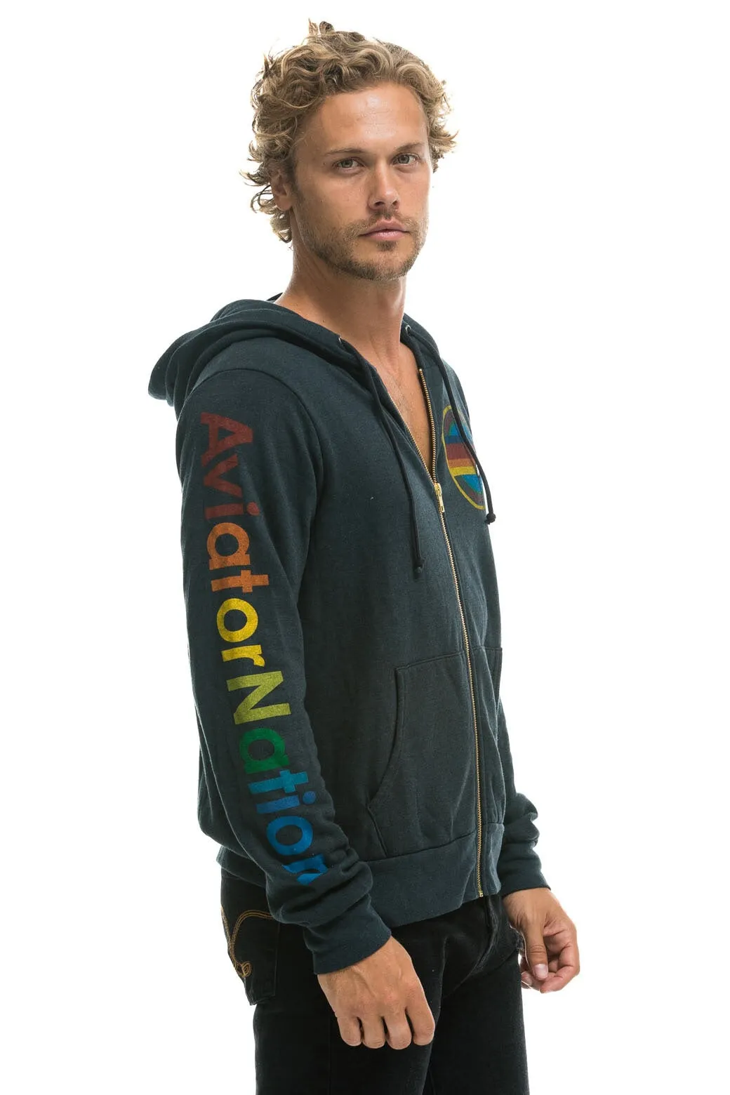 AVIATOR NATION NEW YORK CITY HOODIE - CHARCOAL