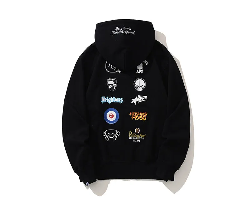 BAPE x Neighborhood Relaxed Fit Pullover Hoodie Black