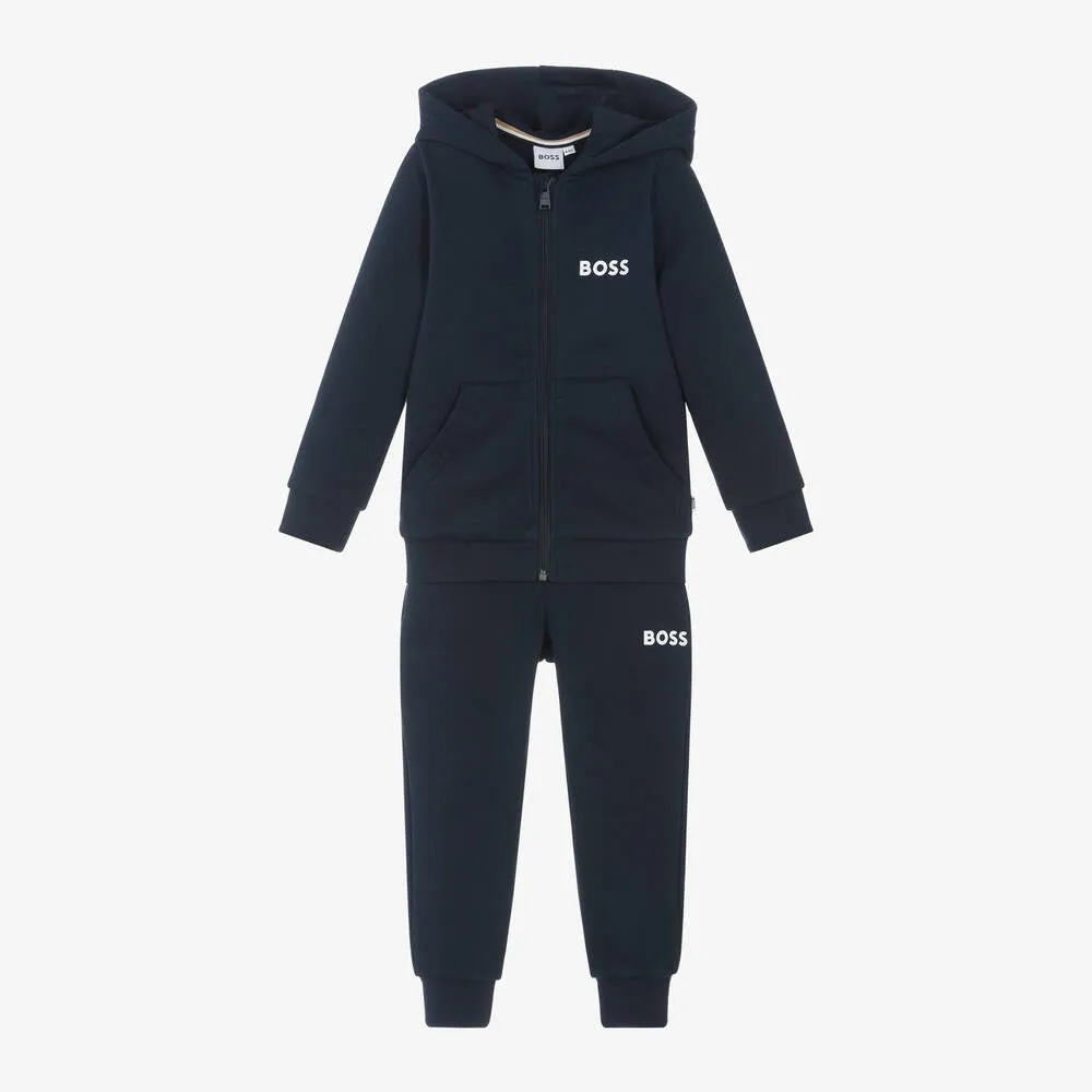 BOSS Boys Jersey Tracksuit