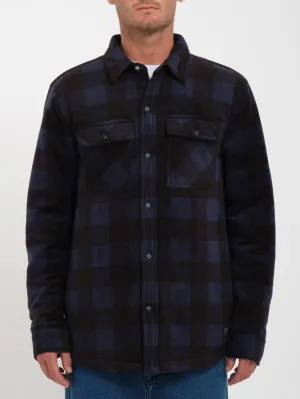 Bowered Fleece Over-Shirt - NAVY