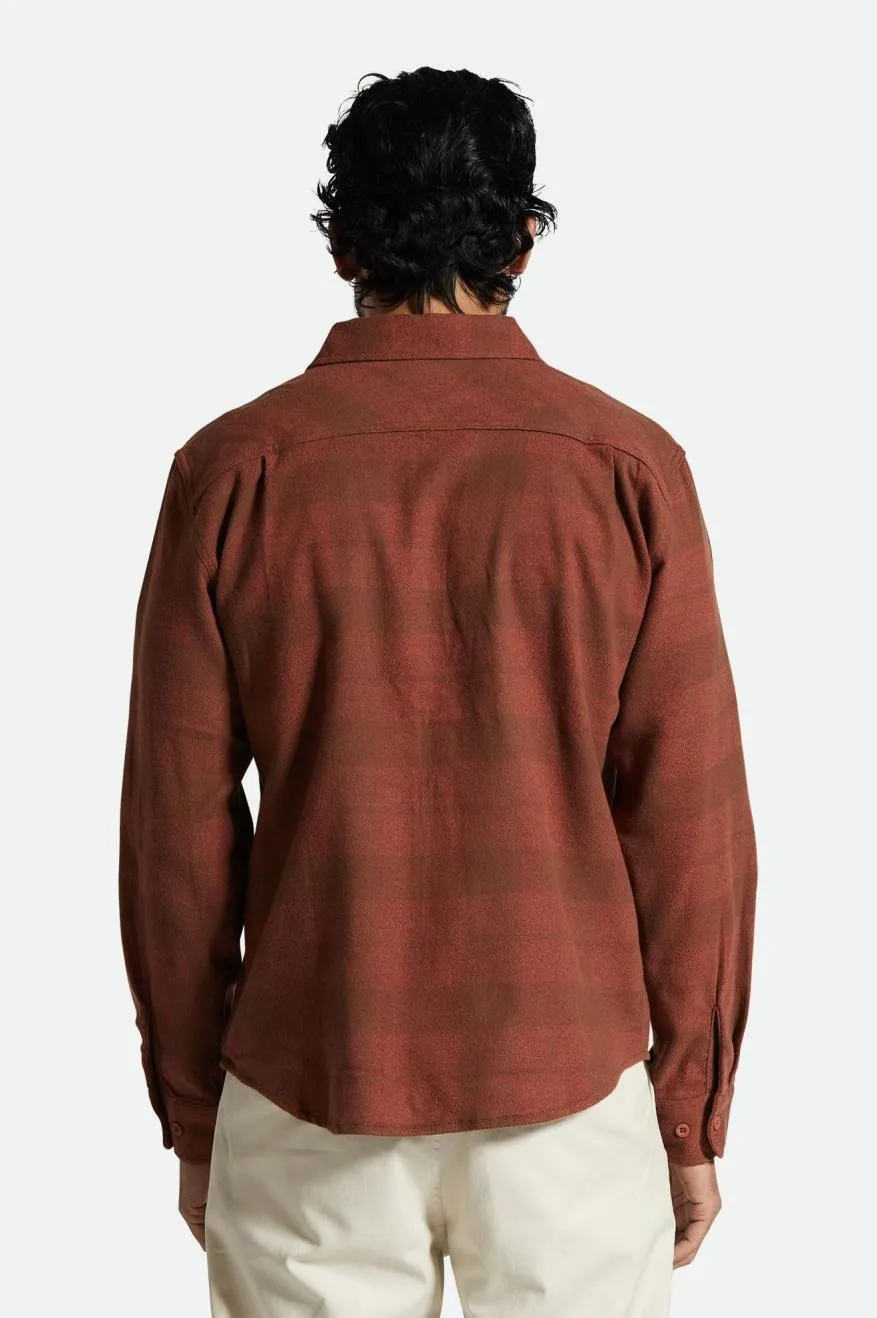 Bowery Stretch Water Resistant Flannel - Sepia/Terracotta