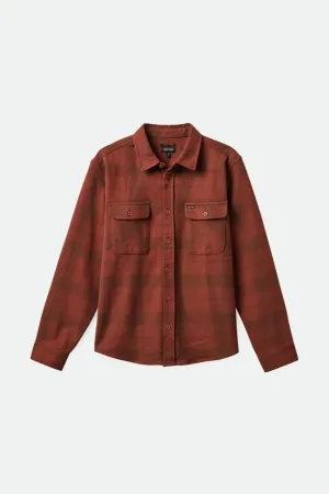 Bowery Stretch Water Resistant Flannel - Sepia/Terracotta