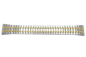 Brushed And Polished Dual Tone Tapered 18mm-23mm Expansion Watch Band