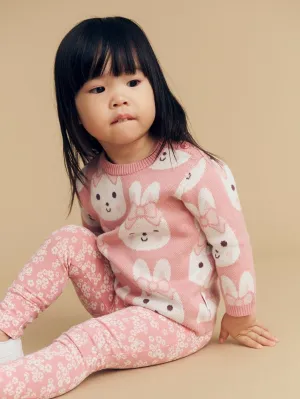 BUNNY LOVE KNIT JUMPER - Dusty Pink