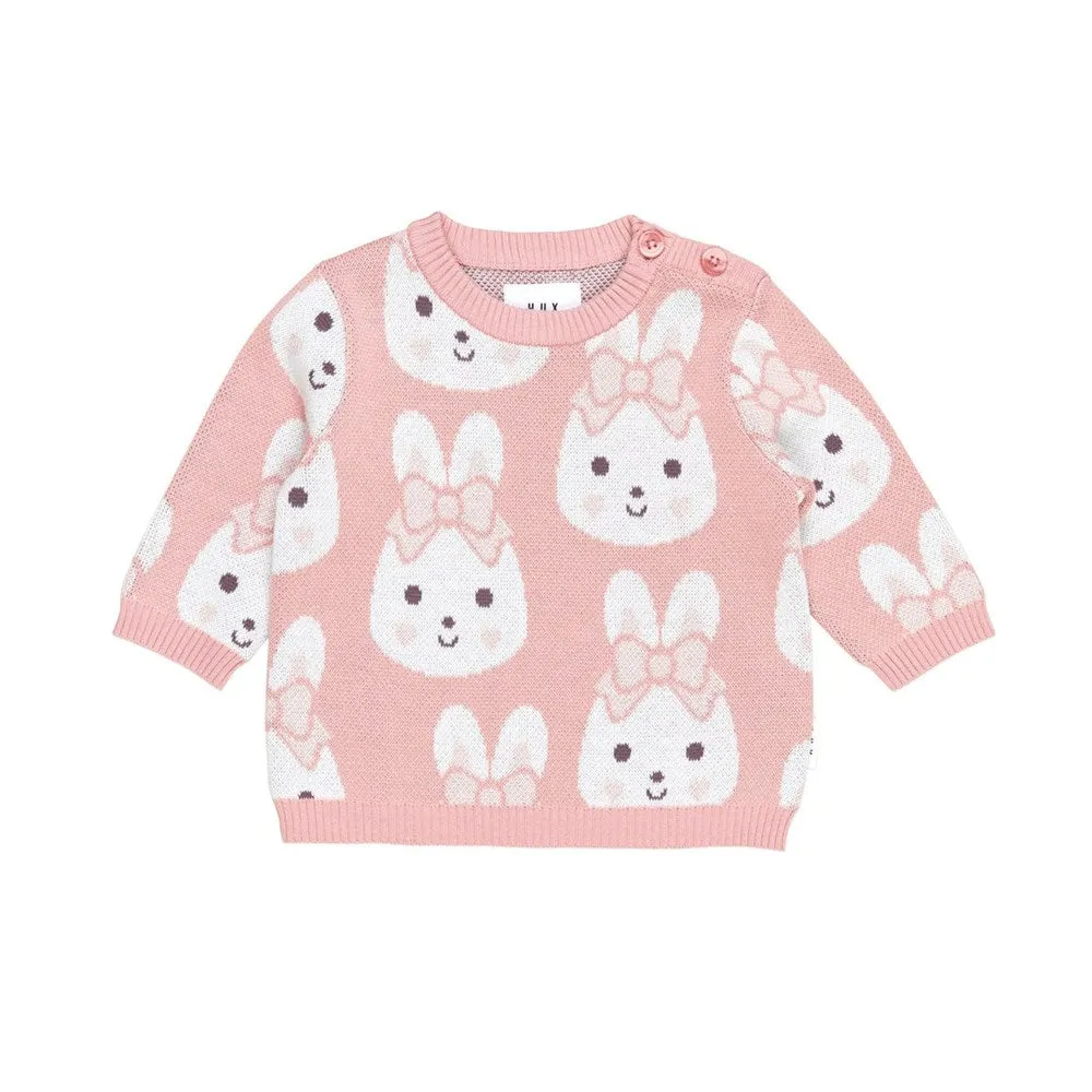 BUNNY LOVE KNIT JUMPER - Dusty Pink