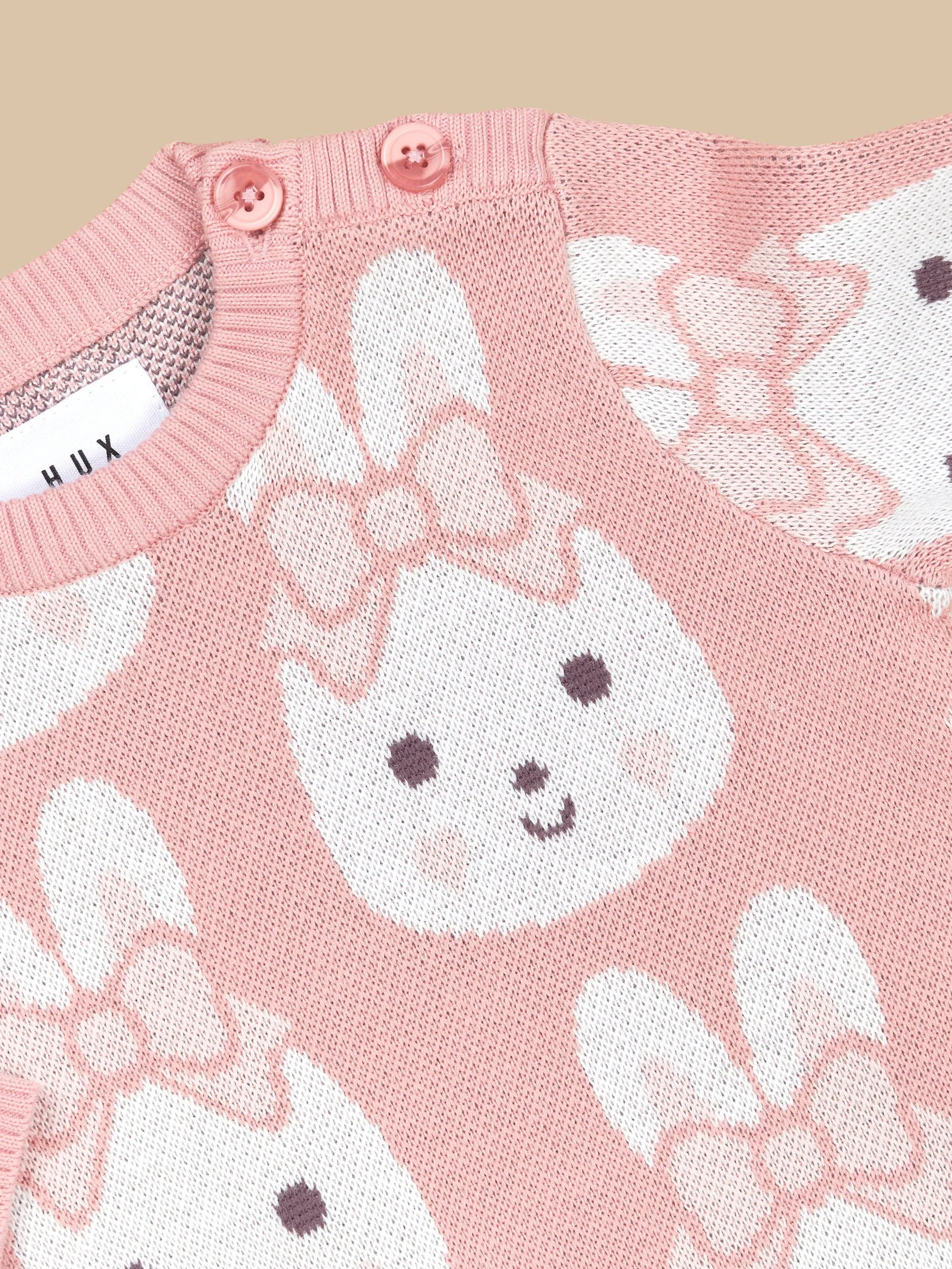 BUNNY LOVE KNIT JUMPER - Dusty Pink