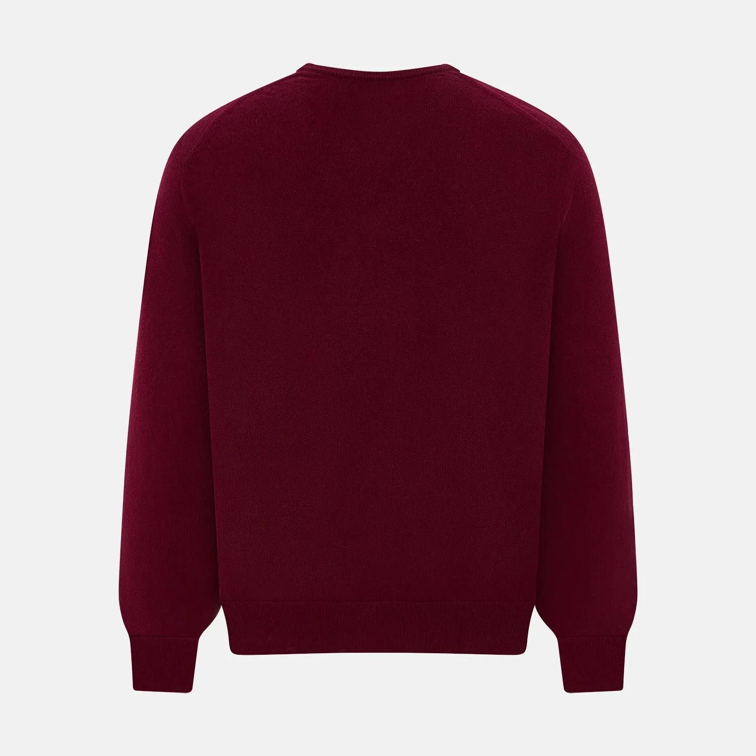 Burgundy Cashmere V-neck Jumper