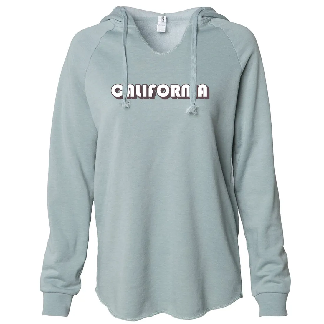 California 70's White Logo Women's Soft Hooded Pullover