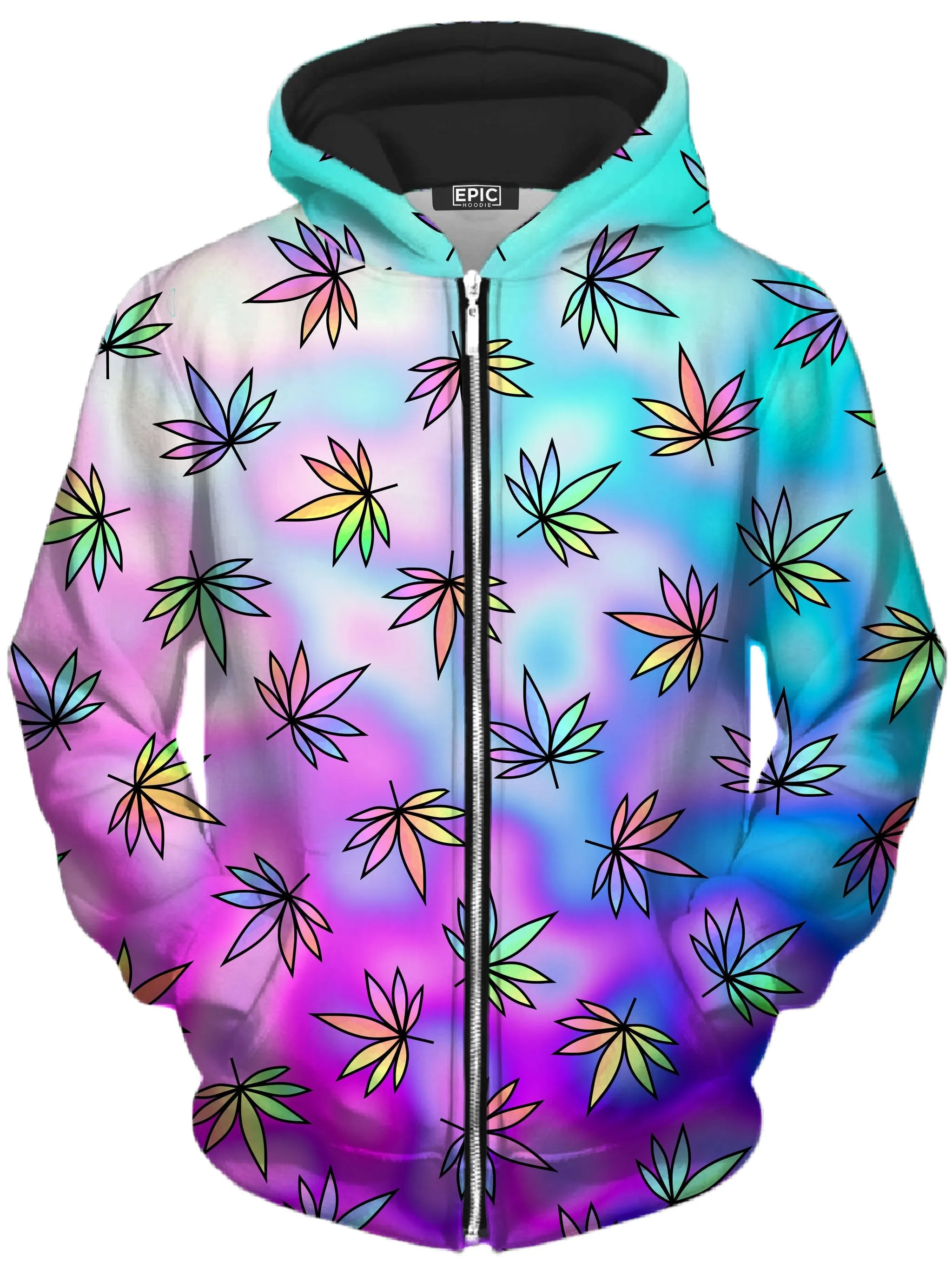 Cascading Marijuana Unisex Zip-Up Hoodie