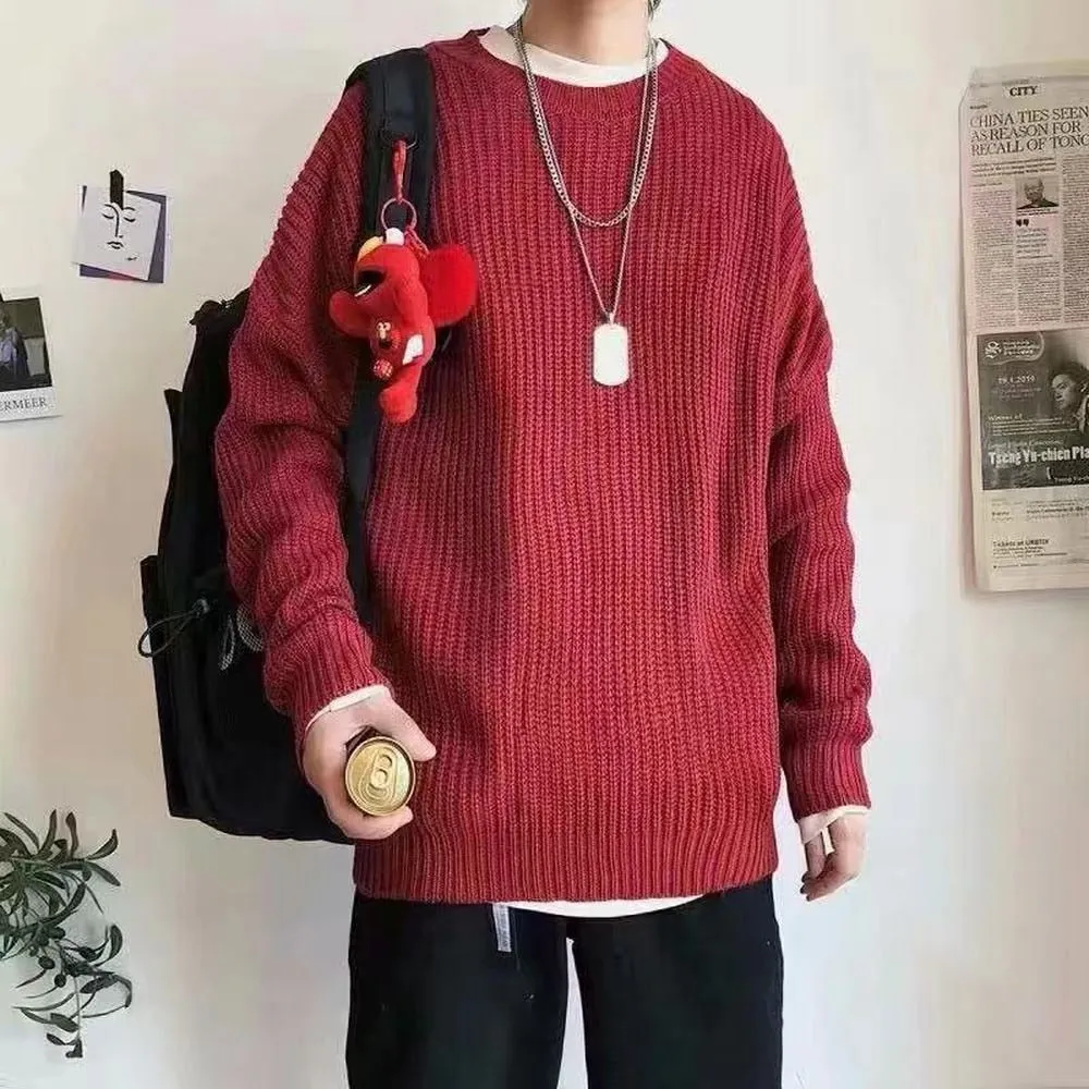 Casual Knitted Oversized Male Sweater