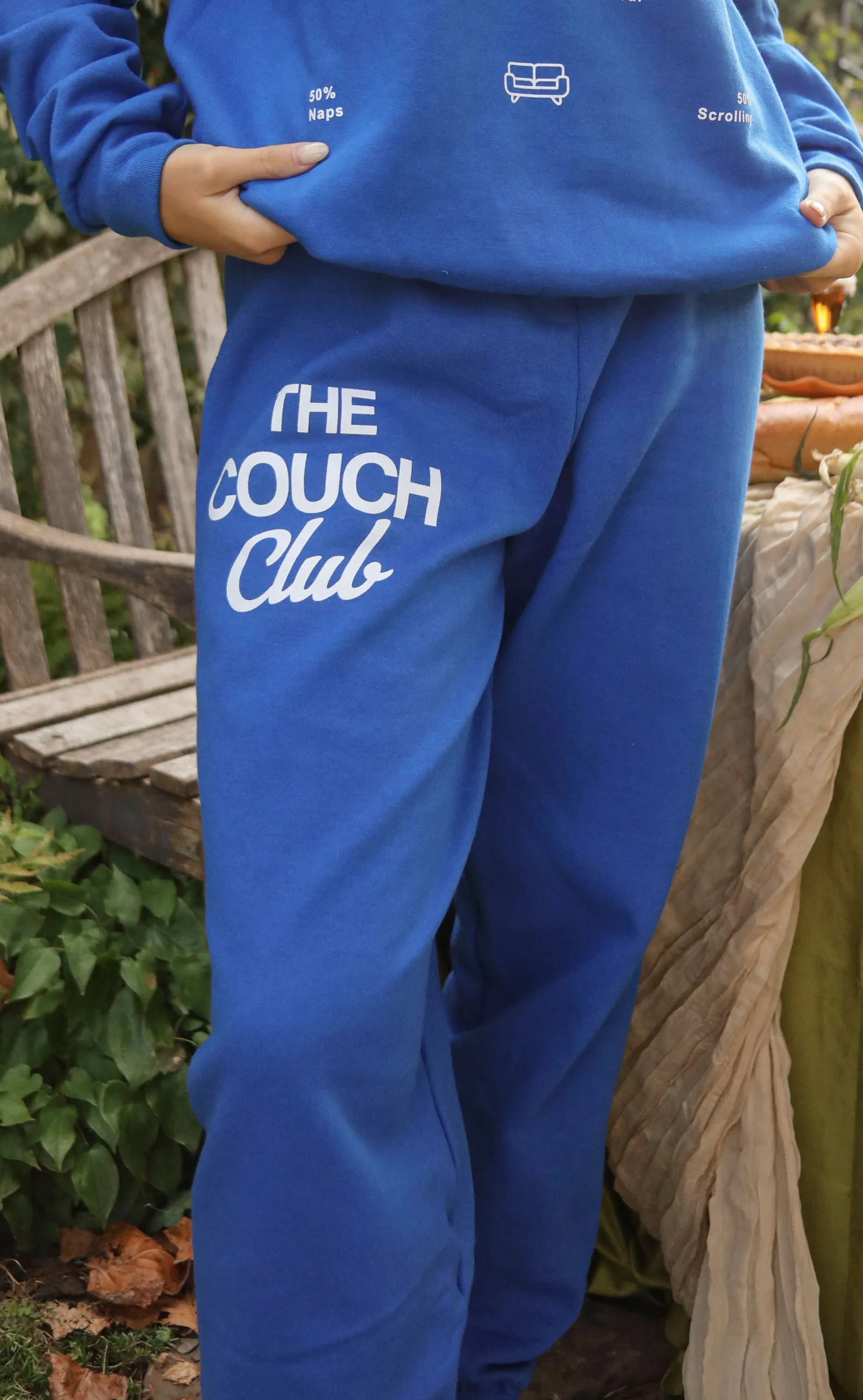 charlie southern: couch club sweatpants - royal