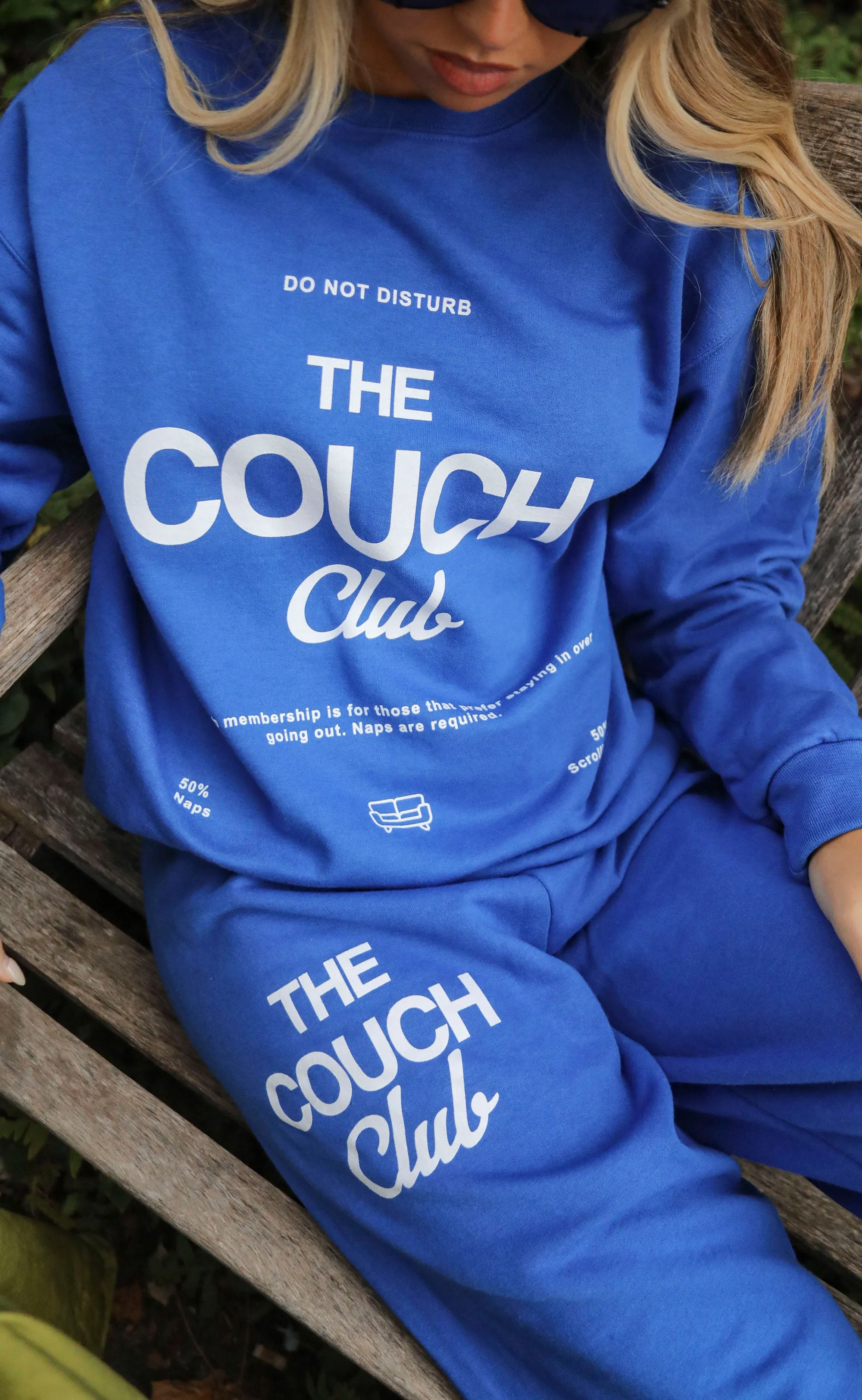 charlie southern: couch club sweatpants - royal