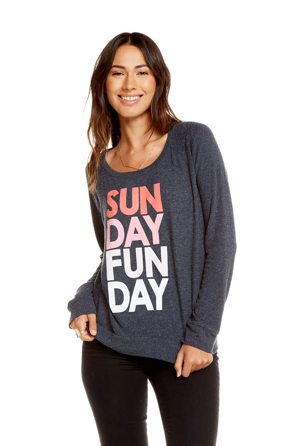 Chaser Sunday Funday Long Sleeve Raglan Pullover