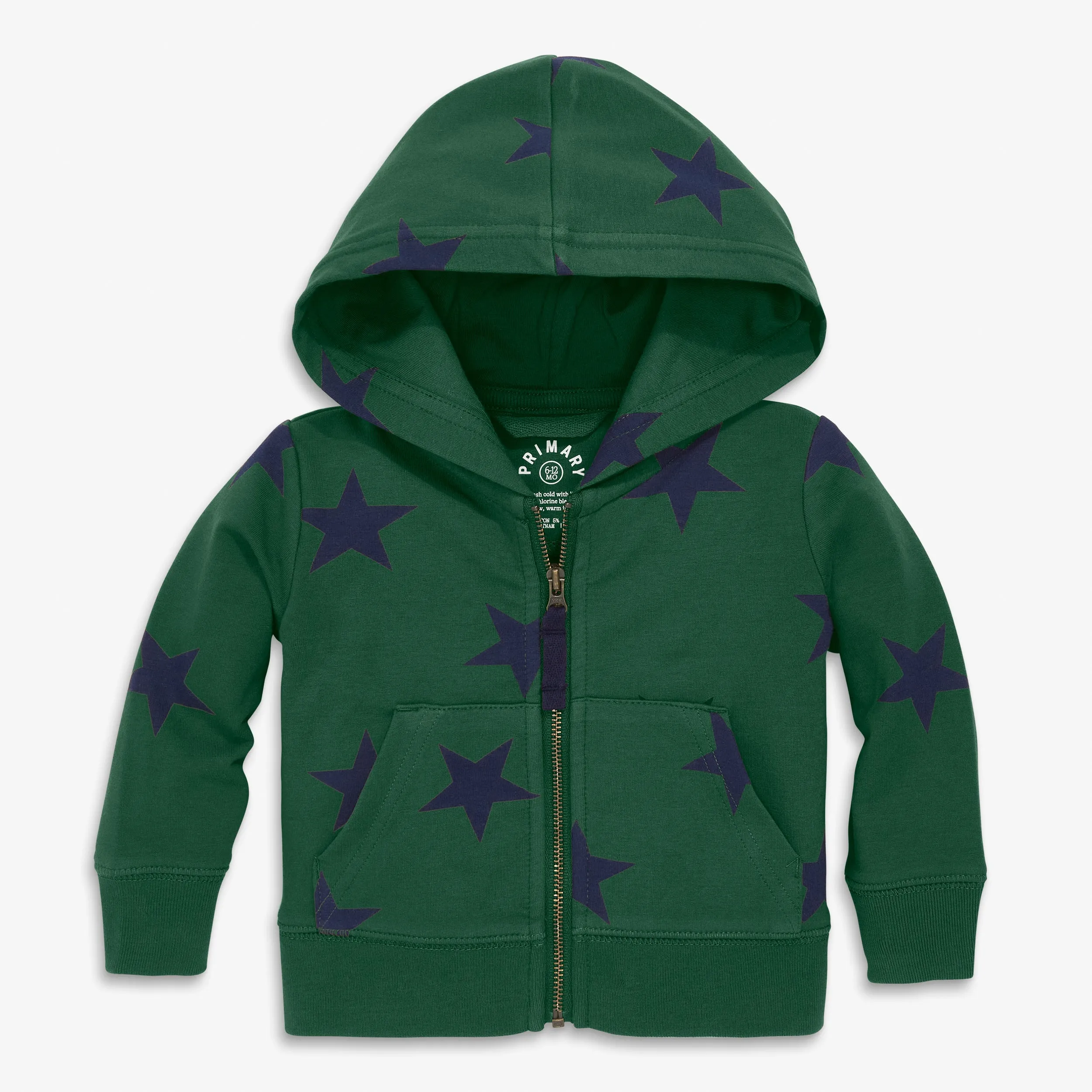 Clearance baby zip hoodie in bold stars