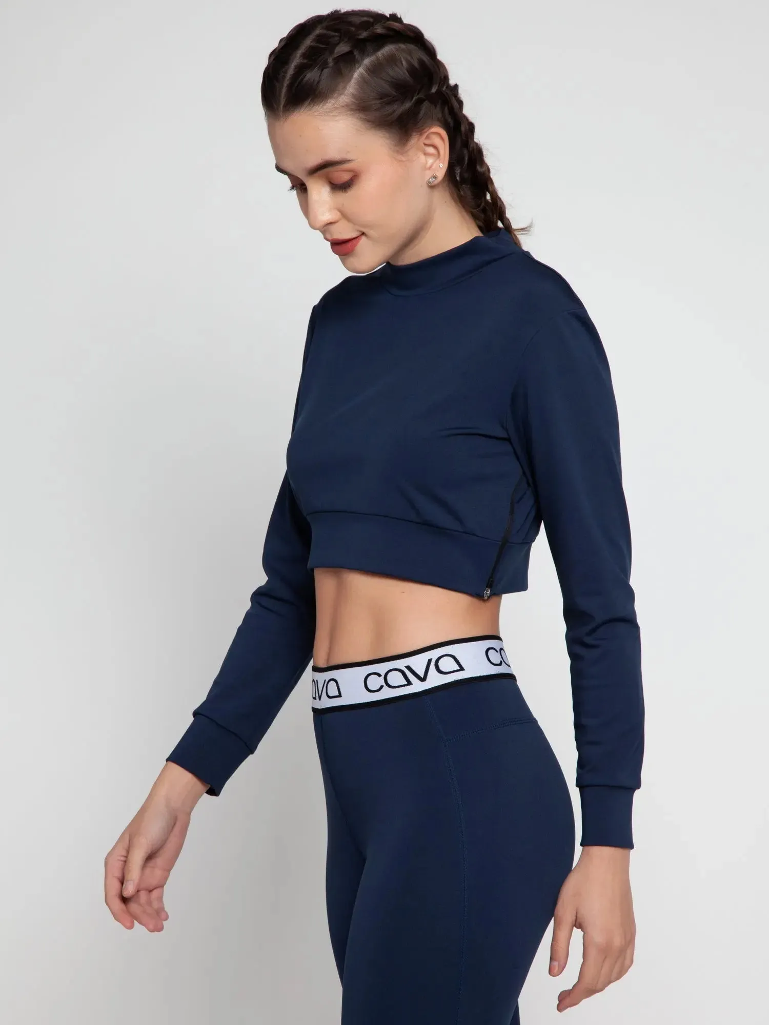 Cobalt Align Zip Top