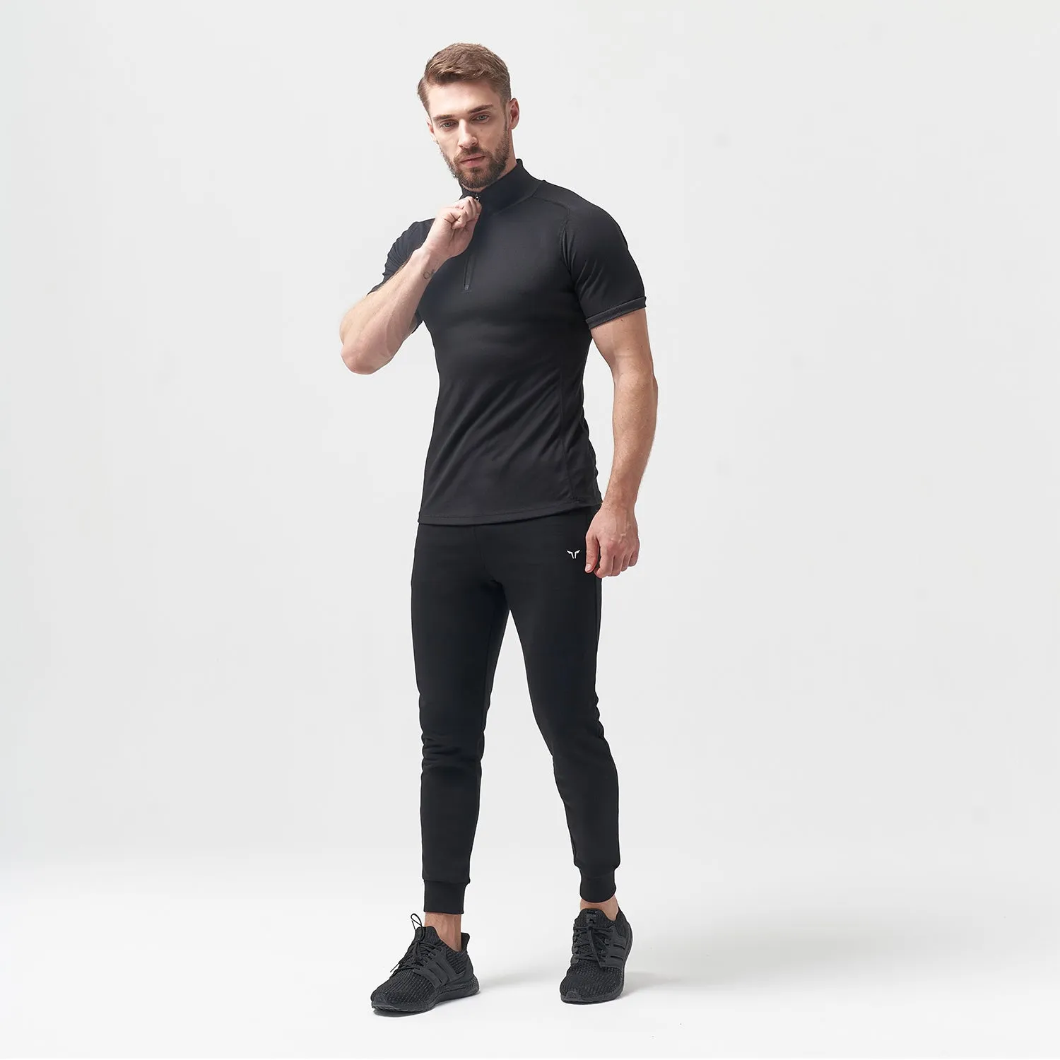 Code Zip Up Tee - Black