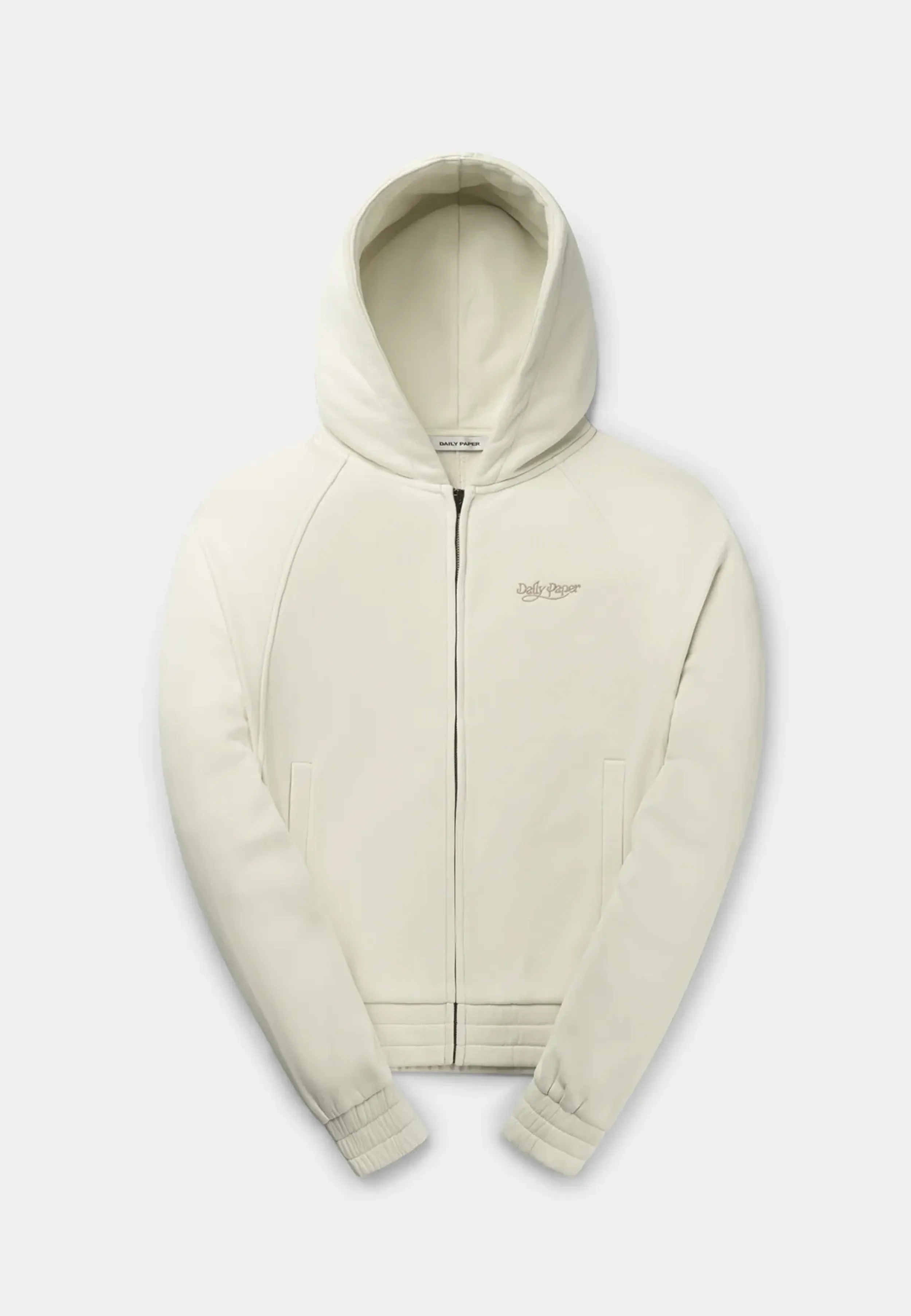 Daily Paper Njeri Oversized Zipper Hoodie Frost White