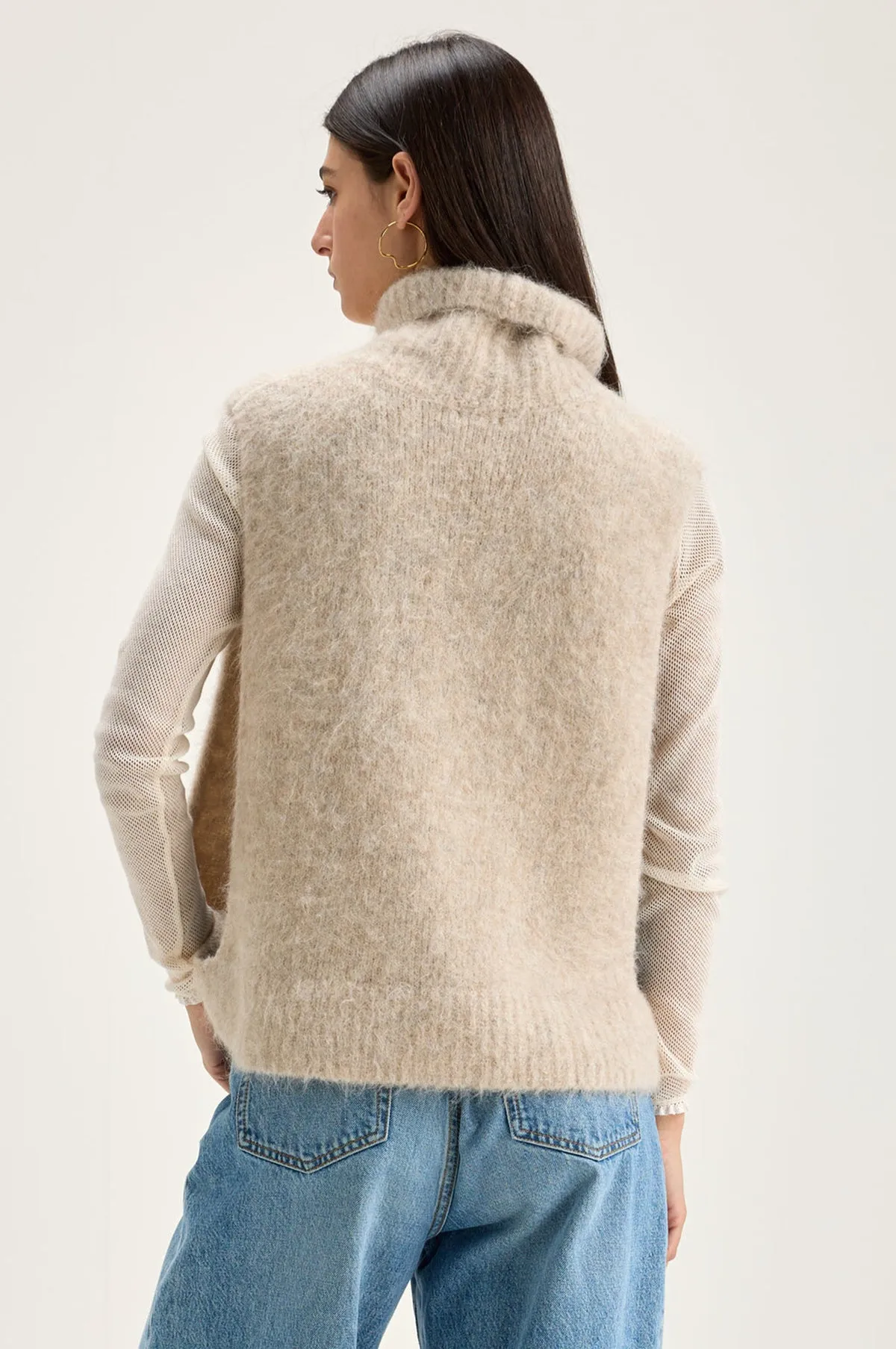 Daren Knit Vest Oyster