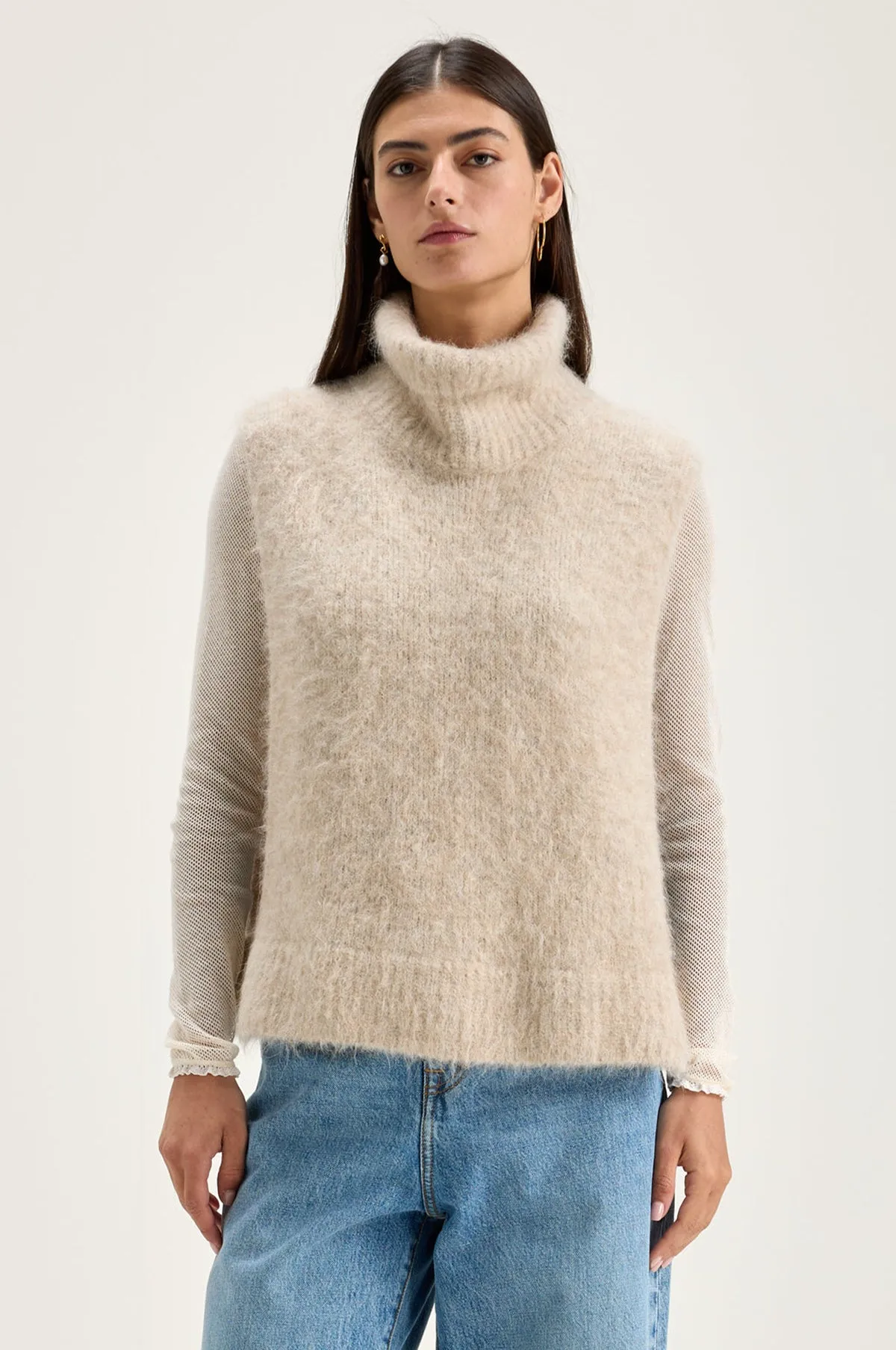 Daren Knit Vest Oyster