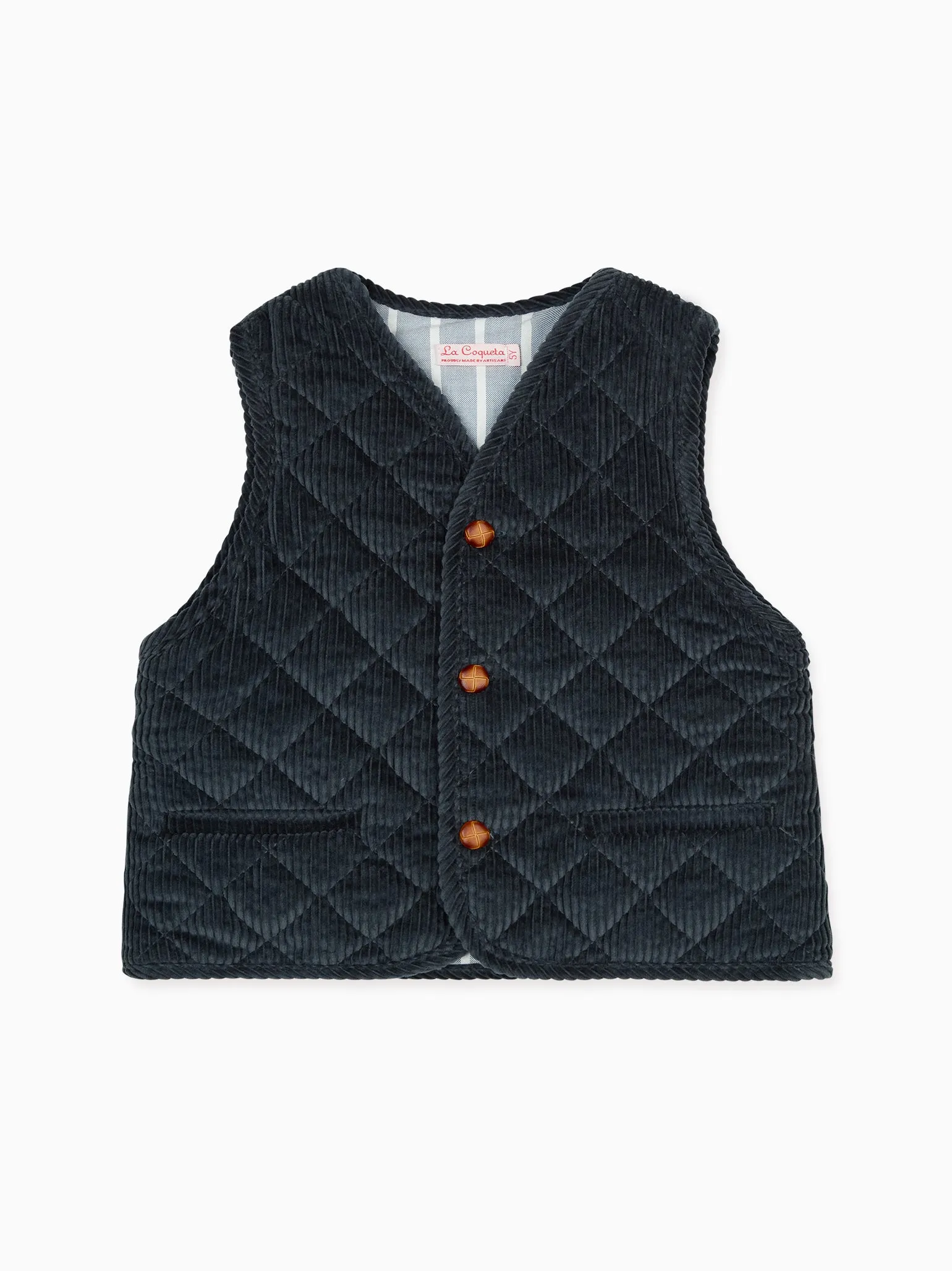 Childrens Sleeveless Caza Jacket in Dark Blue - Stylish and Durable