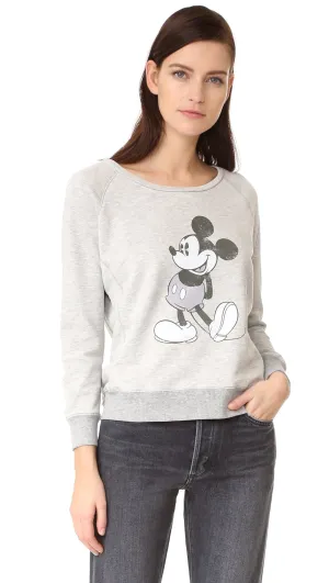 David Lerner Mickey Greyscale Raglan Sweatshirt