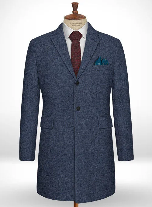 Empire Blue Tweed Overcoat