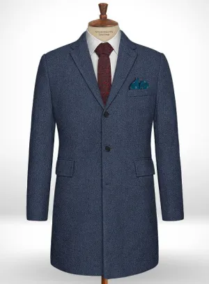 Empire Blue Tweed Overcoat