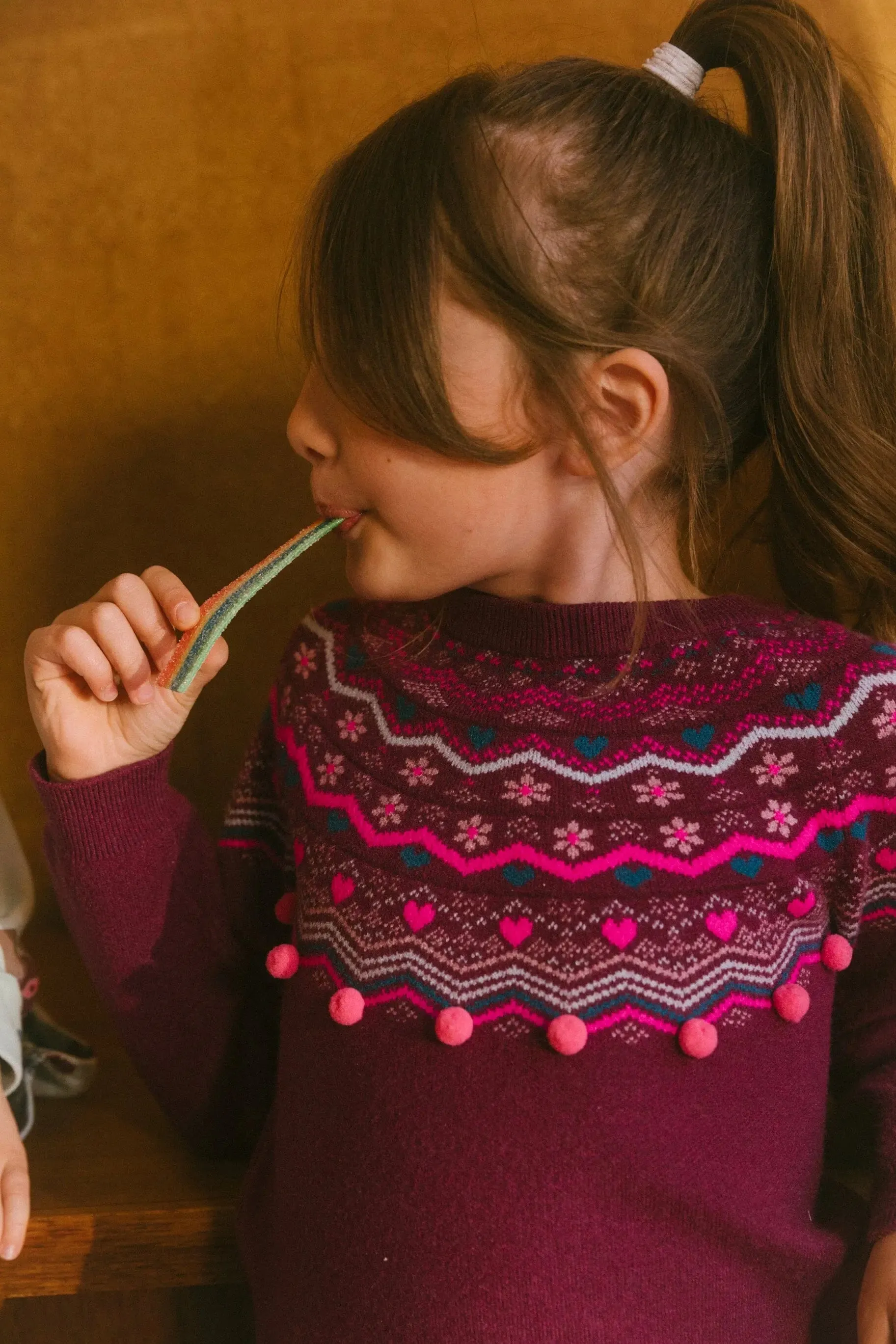 Fairisle Sweater Burgundy