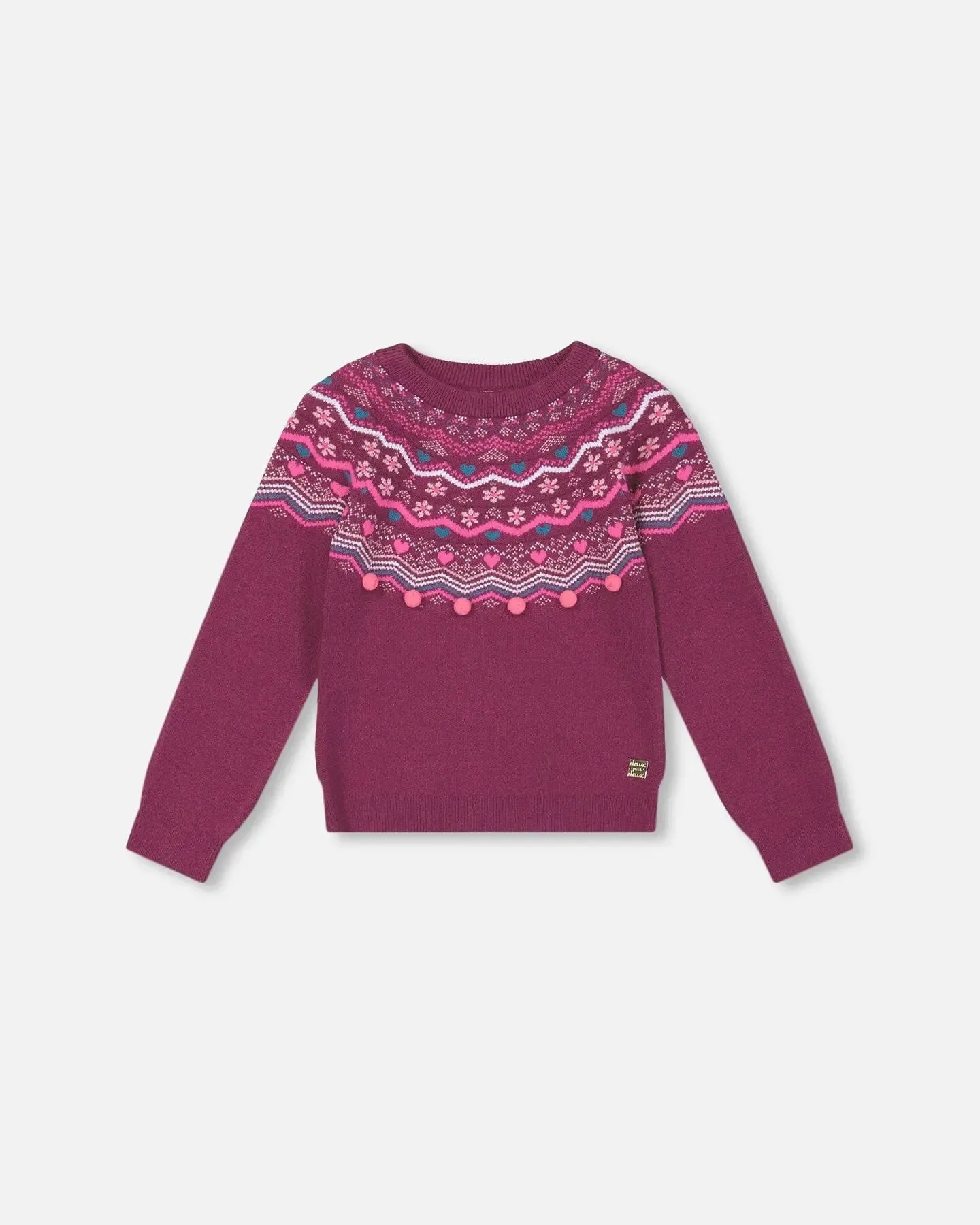 Fairisle Sweater Burgundy