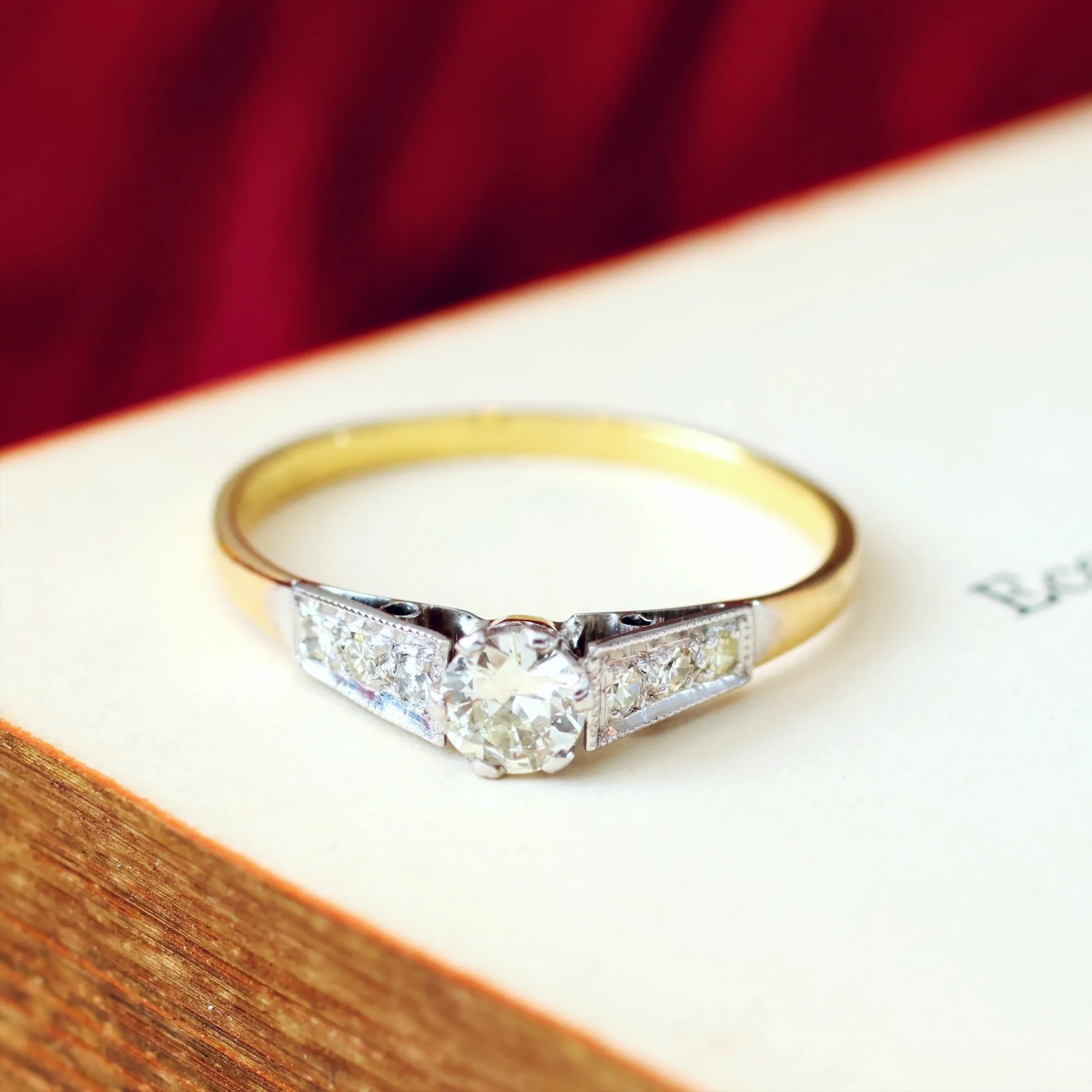 Fine Quality Vintage Diamond Engagement Ring