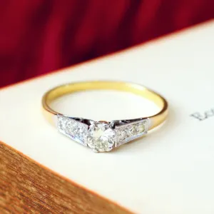 Fine Quality Vintage Diamond Engagement Ring