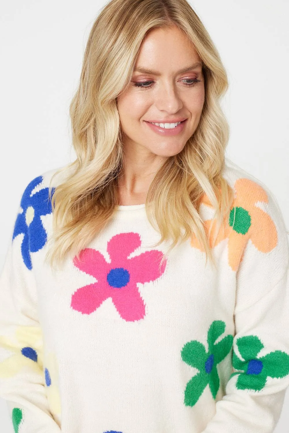 Floral Relaxed Fit Knit Jumper