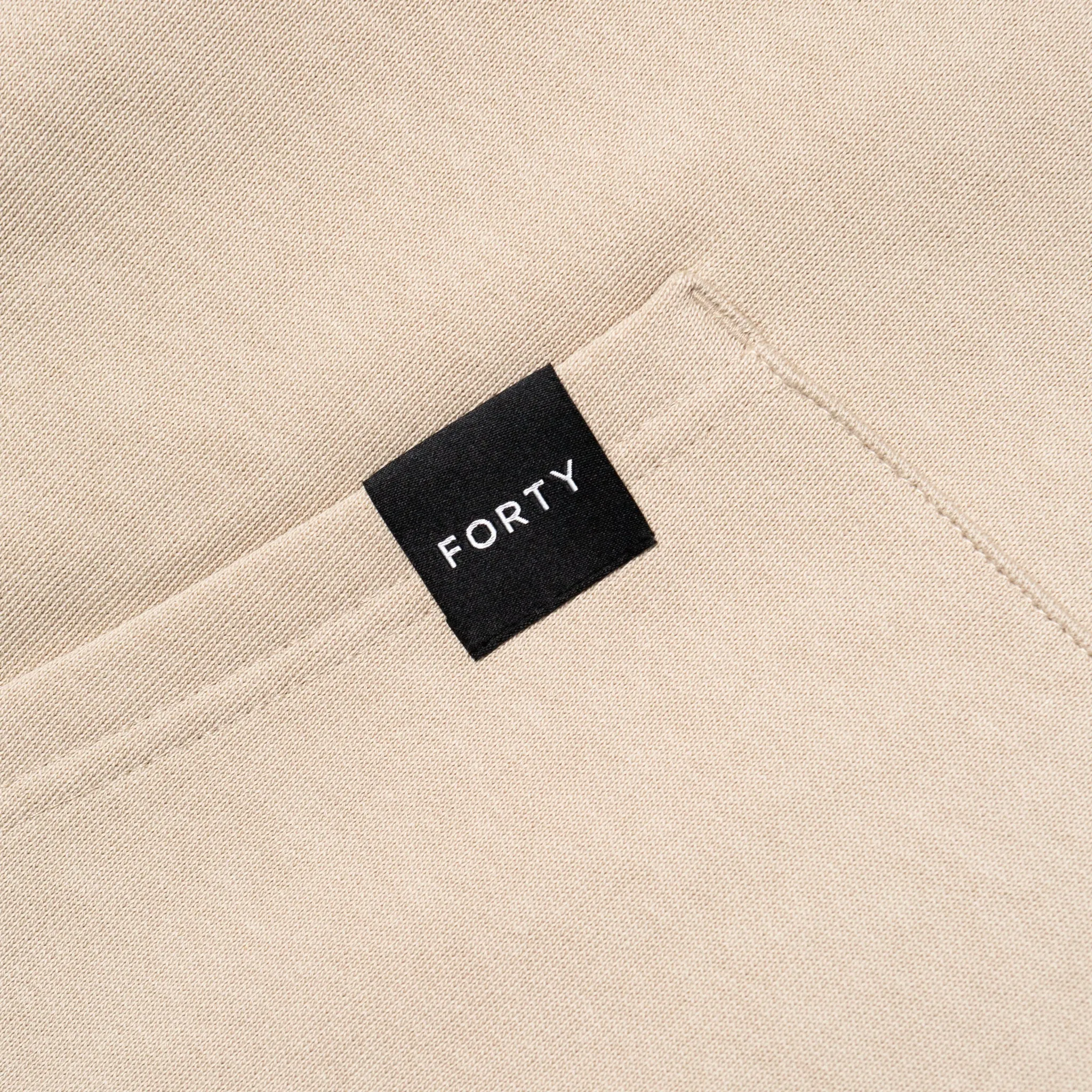 Beige Dust FORTY Tom Hoodie 2.0 with Enhanced Design