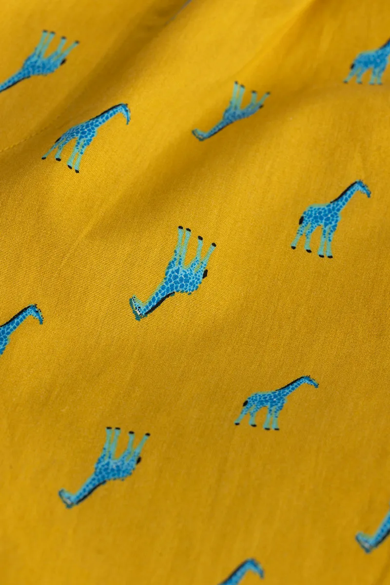 Giraffe Print Yellow Pyjama